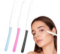 Espátula de maquillaje de acero inoxidable, espátula de maquillaje acero inoxidable - Espátula de crema facial - Conjunto de herramientas de mezcla de metal de 3, raspador de crema facial multifuncion