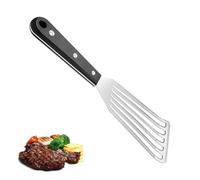 Espátula de pescado de acero inoxidable, espátula flexible con alta resistencia al calor y apta para lavavajillas, espátula de cocina ideal para pescado, huevos y tortitas