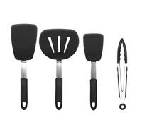 Espátula de silicona con agarre ergonómico, espátula ranurada resistente calor, accesorios de fácil limpieza para uso en la cocina, herramienta de cocina