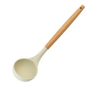 Espátula De Silicona Con Mango De Madera, Herramienta De Cocina Caliente, Torneador De Cocina Antiadherente, Suministros De Ranuras Para Cocinar | Cucharón De Sopa De Utensilios De Cocina Para Voltear