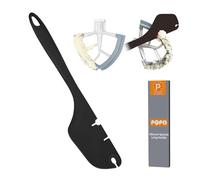 Espátula de silicona de 12 pulgadas para batidora, compatible con los accesorios de la batidora de pie Kitchen Aid, funciona con batidores planos, batidores de varillas y ganchos para amasar (negro)