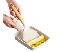 Espátula de silicona Espátula de silicona resistente al calor,Espátula antiarañazos con mango de madera para pizza de huevos fritos, carne y bistec