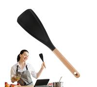 Espátula de silicona, espátula para cocinar - Spatula Spatula Spoon | Cuchara de silicona de alimenticio con mango de madera, herramienta de cocción resistente al calor de la ensalada que no se agita.
