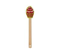 Espátula de silicona navideña con de madera ergonómico, cómoda, linda forma de árbol de Papá Noel, raspador de bandeja para hornear de cocina duradero con