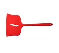 Espátula de silicona resistente al calor para utensilios de cocina - Espátula flexible con núcleo de acero inoxidable para asar y remover, color gris, 29 x 13 cm (rojo)