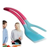 Espátula de Silicona | Tenazas para Voltear Huevos 2 en 1,Utensilio de Cocina con Mango Ergonómico para Tortillas, Filetes, Pescado, Tostadas y Parrilla
