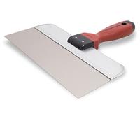 Espátula de superficie Marshalltown con mango DuraSoft de acero inoxidable, herramienta para yeseros y pintores, dimensiones de la espátula: 305x76 mm, plata
