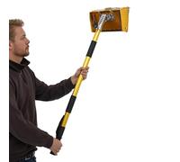 Espátula de superficie para paneles de yeso con caja de limpieza grande, alisado eficiente de paredes y techos, mango extensible y placa de presión de resorte precisa, ideal para renovación, paneles