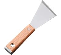 Espátula for masilla, raspador de pintura, herramienta raspadora, raspador de pintura, espátula de acero inoxidable flexible y mango de madera maciza duradera for quitar papel tapiz, decoración de bri