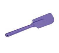 Espátula grande de plástico, resistente y fácil de limpiar, ideal para cocinar y servir alimentos en contacto directo.