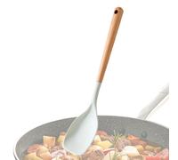 Espátula - Herramienta de cocina de silicona flexible | Espátula de cocina con mango de madera, para la cocina para hornear, revolver y freír, carne y sopa
