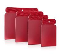 Espátula Japonesa - Set de 4 Espatula Plastico de Primera Calidad - Espátula Masilla de fácil Limpieza - Herramienta Espátula - Mango Extragrande - Espátulas Pintura Acrílica - Canto 45° Preciso