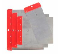 Espátula - juego de 4 espátulas carrocero metálicas, ideales para aplicar y alisar masillas. Diseño resistente y duradero.