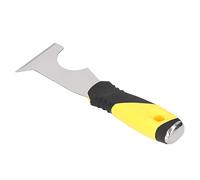 Espátula multiusos de acero inoxidable, plástico, varilla roscada, mango antideslizante, hoja gruesa para limpieza diaria (6,5 cm)