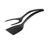 Espátula para aleta de huevos, juego de pinzas 2 en 1, agarre de silicona antiadherente y utensilios de cocina para tortillas, herramienta de cocina ergonómica flexible para filetes, hamburguesas