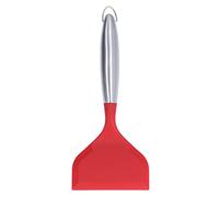 Espátula para freír de boca ancha Espátula de cocina antiadherente de acero inoxidable con cabezal de pala de silicona para cocinar en casa Chefs profesionales Acero inoxidable (Roja (304#))