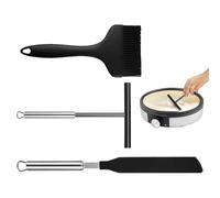 Espátula para tortitas | Set de 3 espátulas de cocina con raspador - Utensilios de cocina antideslizantes para agarrar preparar, comidas principiantes, cocineros hamburguesas caseras