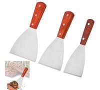Espátula Parrilla Barbacoa, Raspador de Parrilla, Espátula de Cocina, 3 Piezas Espátulas de Teppanyaki, Espátula para Barbacoa, para Asar Carne Teppanyaki y Limpiar SartéN para Parrilla