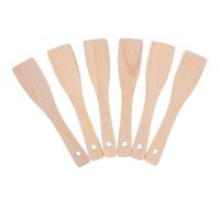 Espátula Pequeña 6 Piezas de Haya de Madera para Cocina y Uso Profesional