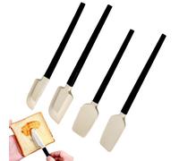Espátula Pequeña De Silicona,4 Piezas Paleta Ergonómica Flexible - Rascadores Bol Cocina Para Pan,Perfecto para Casa Restaurante Acampada Pícnic y