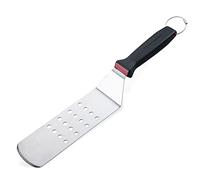 Espátula perforada de acero inoxidable para dar vuelta y servir, accesorio para barbacoa, ideal como espátula, espátula para hamburguesas o espátulas