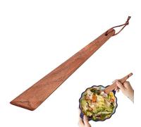 Espátula plana de madera - Antiarañazos de 25 cm para sartenes antiadherentes | Utensilio de cocina resistente al calor | Fabricada en material macizo, perfecta para girar huevos, tortitas y pescado