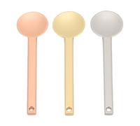 Espátulas cosméticas de Metal, Cabeza Redonda, Cuchara de Crema Facial de Maquillaje pequeña multifunción para entusiastas del Cuidado de la Piel, Juego de 3 uds.