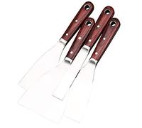 Espátulas De Acero Inoxidable,Espatula Rascador Multiusos Con Mango Madera,Herramienta De Pintura Raspadora Pared Para Calafatear,Removedor De Pintura Para Madera, 25,50,75,100 Mm (4 Piezas)