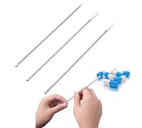 Espátulas de Laboratorio,Cuchara de Laboratorio,Micro Cuchara de Acero Inoxidable,Cuchara Raspadora de Laboratorio,Cuchara Espátula de Laboratorio para relleno de cápsulas de gel en polvo,3 Piezas