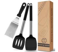 Espátulas de silicona, 2 espátulas de cocina de silicona, espátula profesional, espátulas resistentes al calor sin plástico BPA, juego de utensilios de cocina de silicona