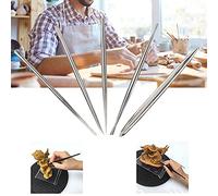 Espátulas Herramientas de Arcilla de Cerámica Herramientas de Tallado de Acero Escultura de Metal Completo Cerámica de Arcilla Suave para la Creación de Arte (Juego de 5 piezas