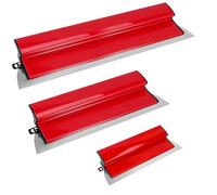 Espatulas Pladur, 25 cm + 40 cm + 80 cm llana para Alisar Paredes, Acero Inoxidable Espatula Masilla, Herramientas Pladur, Adecuado para la Construcción de Paredes de áreas Grandes (Rojo)