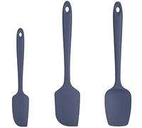 Espátulas Silicona Juego de 3: U-Taste 315℃ Resistente al Calor, Lengua de Goma Flexible sin BPA sin Costuras para Cocinar, Mezclar y Hornear & Utensilios de Cocina Antiadherentes, Azul de Medianoche
