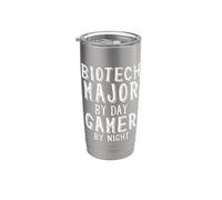 Especialista en biotecnología de día, jugador de noche, jugador universitario, biotecnología Vaso térmico de acero inoxidable de doble pared