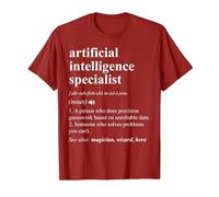 Especialista en Inteligencia Artificial Diccionario Divertido Camiseta, Hombre, Arándano, 3XL