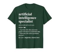 Especialista en Inteligencia Artificial Diccionario Divertido Camiseta, Hombre, Verde Bosque, XXL