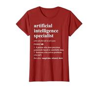 Especialista en Inteligencia Artificial Diccionario Divertido Camiseta, Mujer, Arándano, XL