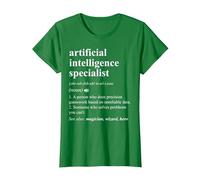 Especialista en Inteligencia Artificial Diccionario Divertido Camiseta, Mujer, Verde Kelly, M