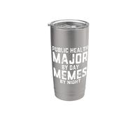 Especialización en Salud Pública Por Día Memes Noche Epidemiología Estudiante Vaso térmico de acero inoxidable de doble pared