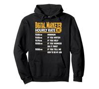 Especializado en marketing digital, tarifa por hora, divertido experto en marketing digital Sudadera con Capucha