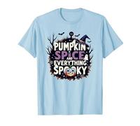 Especias de Calabaza de Halloween para niños y Todo lo Espeluznante Camiseta, Hombre, Azul Bebé, S