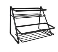Especiero Escalonado de Metal Negro 2 Niveles 26,5×18×18,5 cm XZ-23312
