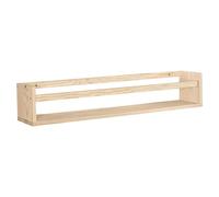 Especiero (L x An x Al: 15 x 80 x 15 cm, Madera de pino, Natural)