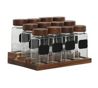 ESPECIERO SET 12 ACACIA CRISTAL 20,5X16,5X13 90ML