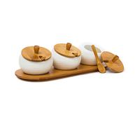 Especiero Soporte de especias 3 botes 0.8 Kg Especiero decorativo 3 recipientes