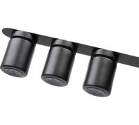 silwy® Juego de 3 vasos magnéticos All Black con imanes integrados e incluye una barra de metal en color negro