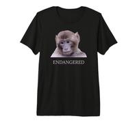 Especies Animales en Peligro de Extinción Mono Macaco Berbería Camiseta Premium
