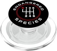 Especies en Peligro de extinción Manual Stick Shift Funny Car Owner Driver PopSockets PopGrip para MagSafe