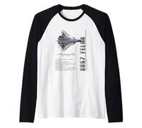 Especificaciones del Caza a reacción SU57 Felon Camiseta Manga Raglan