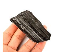 Espécimen de cristal de turmalina negra, piedra Natural en bruto, decoración de 50G-200G, cristales adecuados para el hogar, brillo natural, 1 ud.